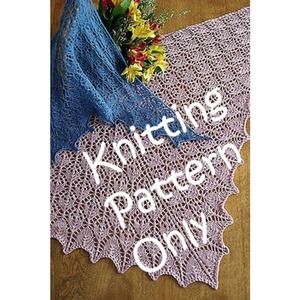 New Fiber Trends S-2014 Flower Basket Lace Scarf & Shawl Knitting Pattern